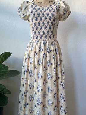 NWT Bila Beacon Blue Floral Enero Dress Size M